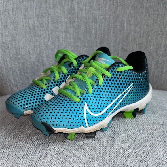 Nike Other - Nike Kids Blue and Green Baseball Cleats
